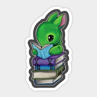 Books and bunny Sticker